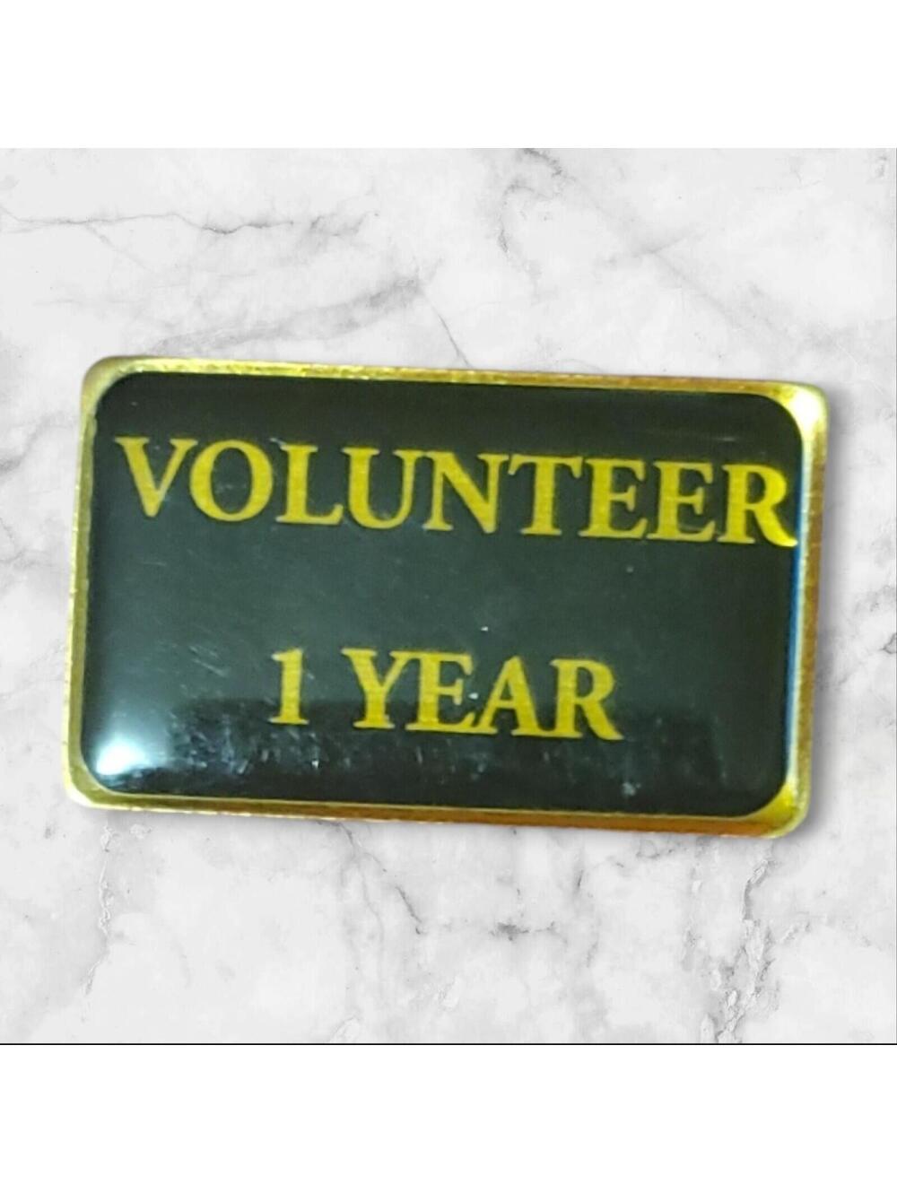 Vintage Volunteer 1 Year Recognition Lapel Pin